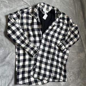 Black and White Checkered Flannel Dress with Black Tank top dress